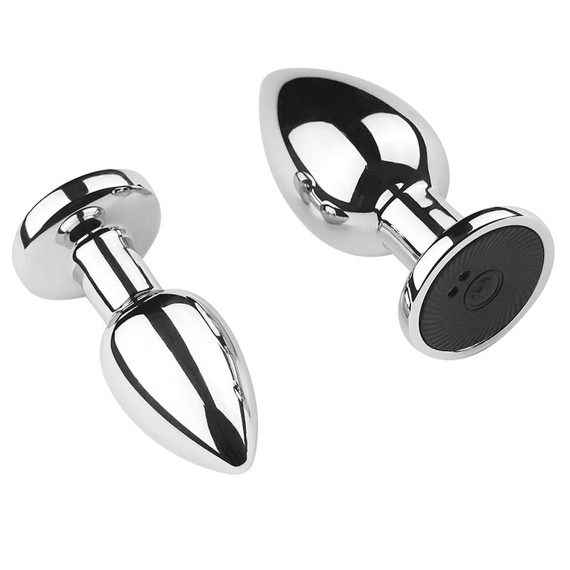 Remote Control Metal Anal Plug Vibrators Adult Vagina Dilator Women Sex Toys Butt Plug SM Outdoor Play Anus Expansion Beads