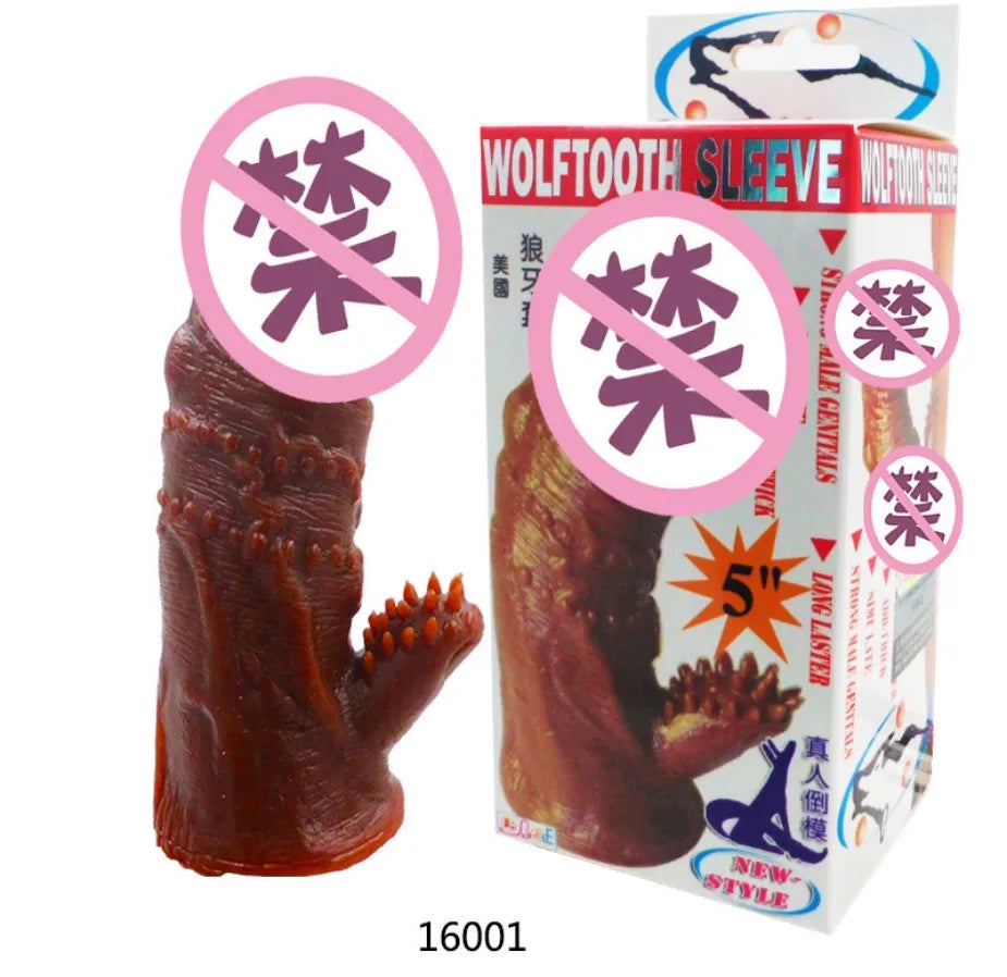 Reusable Penis Sleeve Penis Condom Cock Dick Sex Toys For Men Enlargement Time Delay
