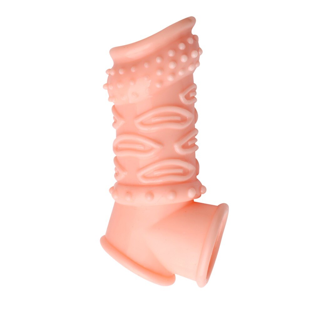 Reusable Penis Sleeve Soft Glans Penis Enlarger Extender Delay Ejaculation Cock Ring Sleeve Adult Toy for Adult Erotic Goods