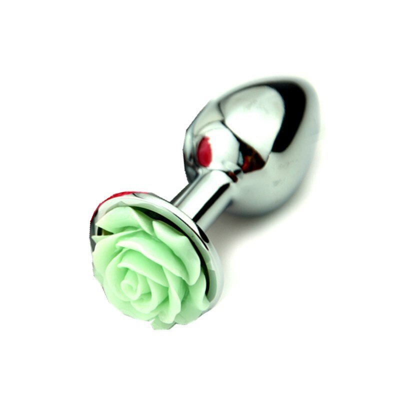Rose Flower Anal Plug for Men and Women, Masturbator, Adult Sex Goods, Stainless Steel Butt Toys, Adults' Products