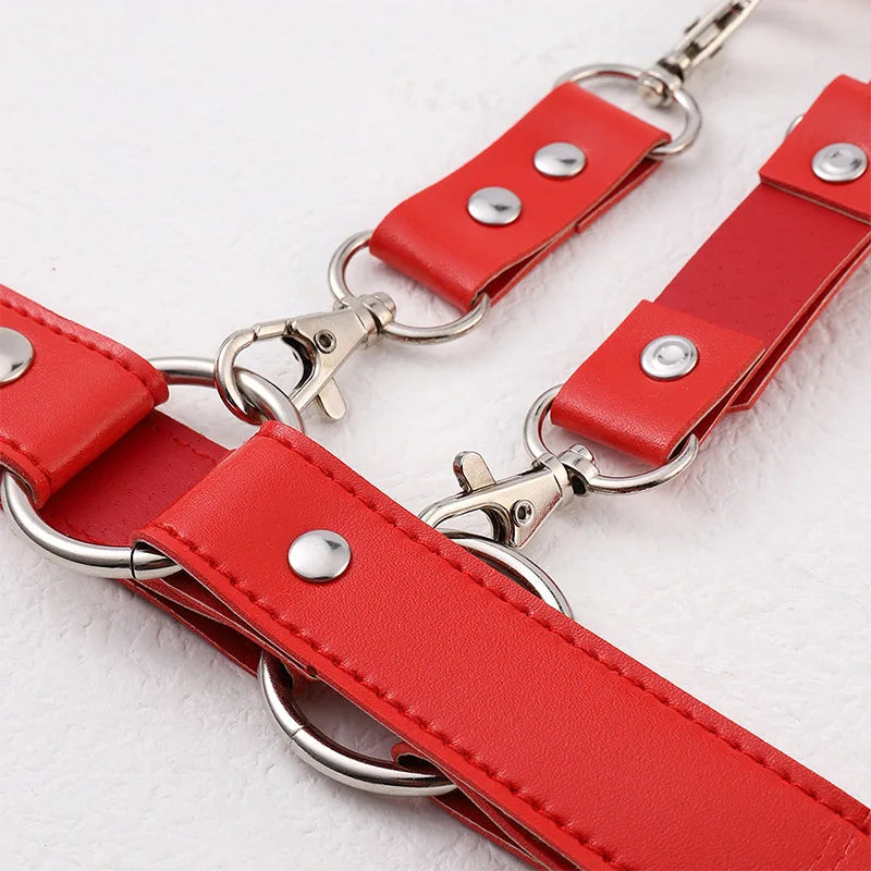 Sex Handcuffs Women's Sexy Lingerie Garter Harness Bondage Set Erotic Sex Toys for Women Strip Club Party Adult Sex Games BDSM