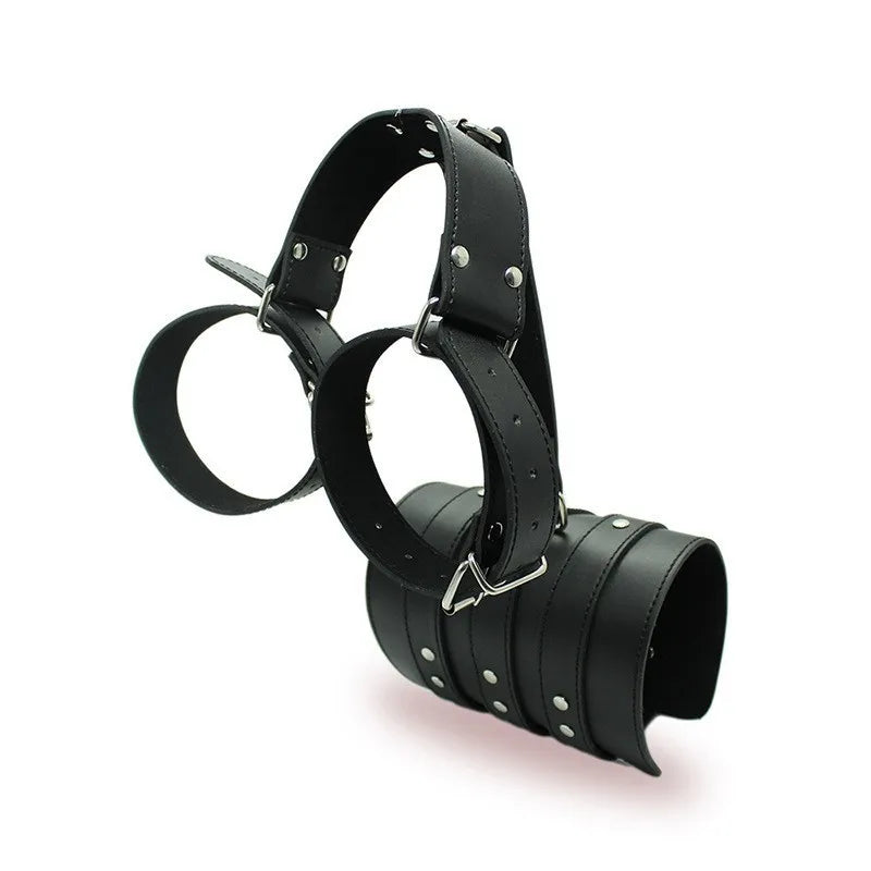 BDSM Bondage Body Restraints Reverse Back Handcuffs Adult Products Sex Game PU Leather Cuffs Sex Toys for Women Couples
