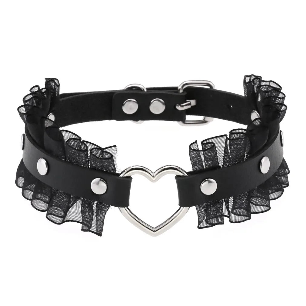 BDSM Different Styles Fashion Punk Men's Torques Necklace Gothic PU Leather Choker Collar Necklace Women's Body Chain