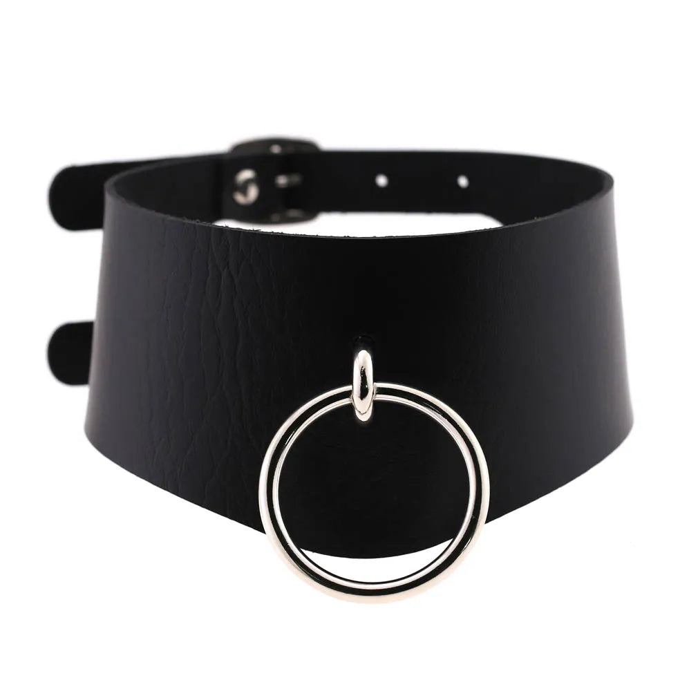 BDSM Different Styles Fashion Punk Men's Torques Necklace Gothic PU Leather Choker Collar Necklace Women's Body Chain