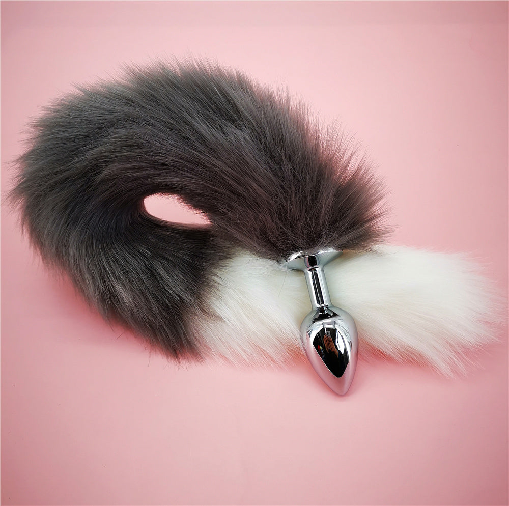 Soft Anal Plug Faux Fox Tail Cosplay Butt Plug Anal Sex Tail Stainless Smooth Steel Butt Plug Anal Sex Toys for Women Couples