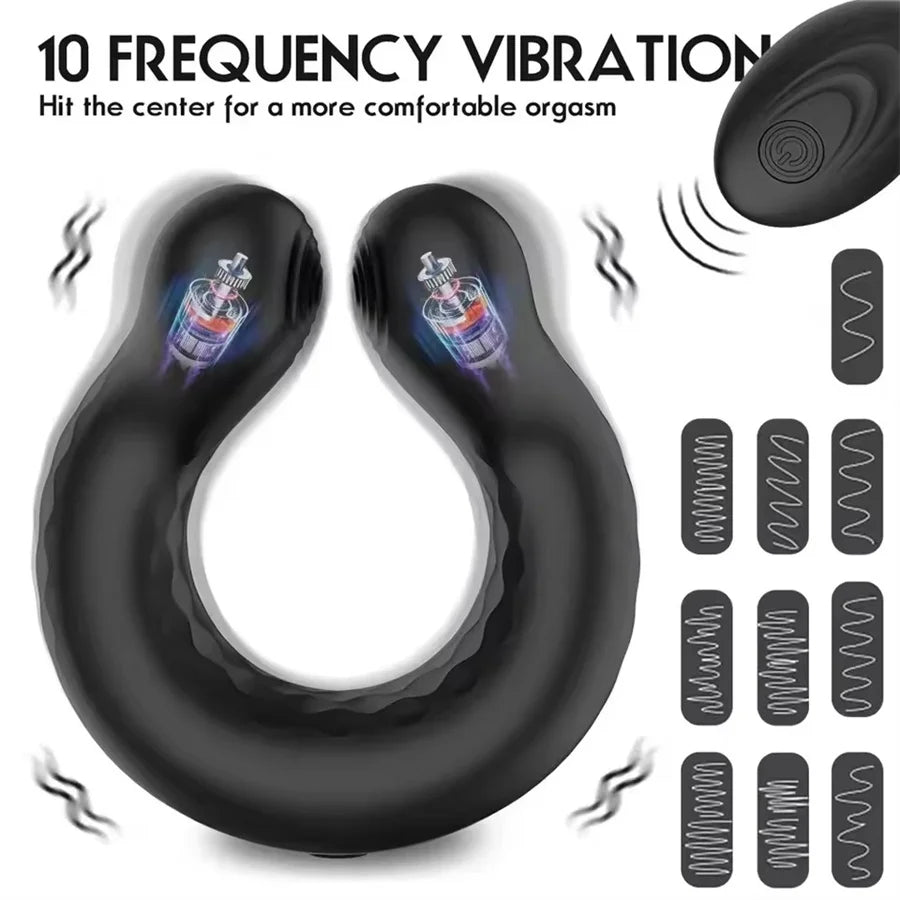 Wireless Remote Vibrating Penis Ring, Cock Ring Vibrator, Delay Ejaculation Cockring, Male Masturbator, Sex Toys For Men Gay 18+