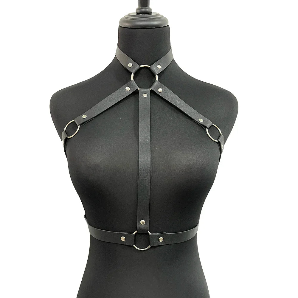 Women Sexy Harness Corset Leather Lingerie Bondage Belt BDSM Chest Harness Underwear Suspenders Erotic Fetish Clothing Sex Toys