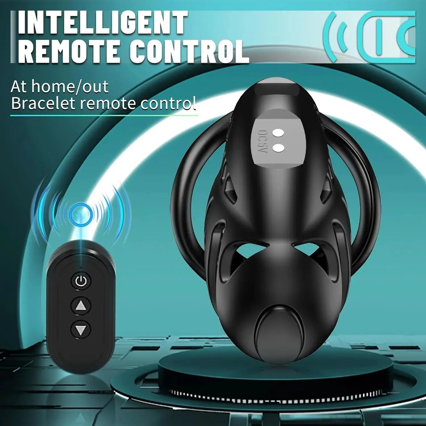 BDSM Shock Male Chastity Cage Wireless Remote Control Shock Chicken Cage Penis Lock with Urethral Obstruction