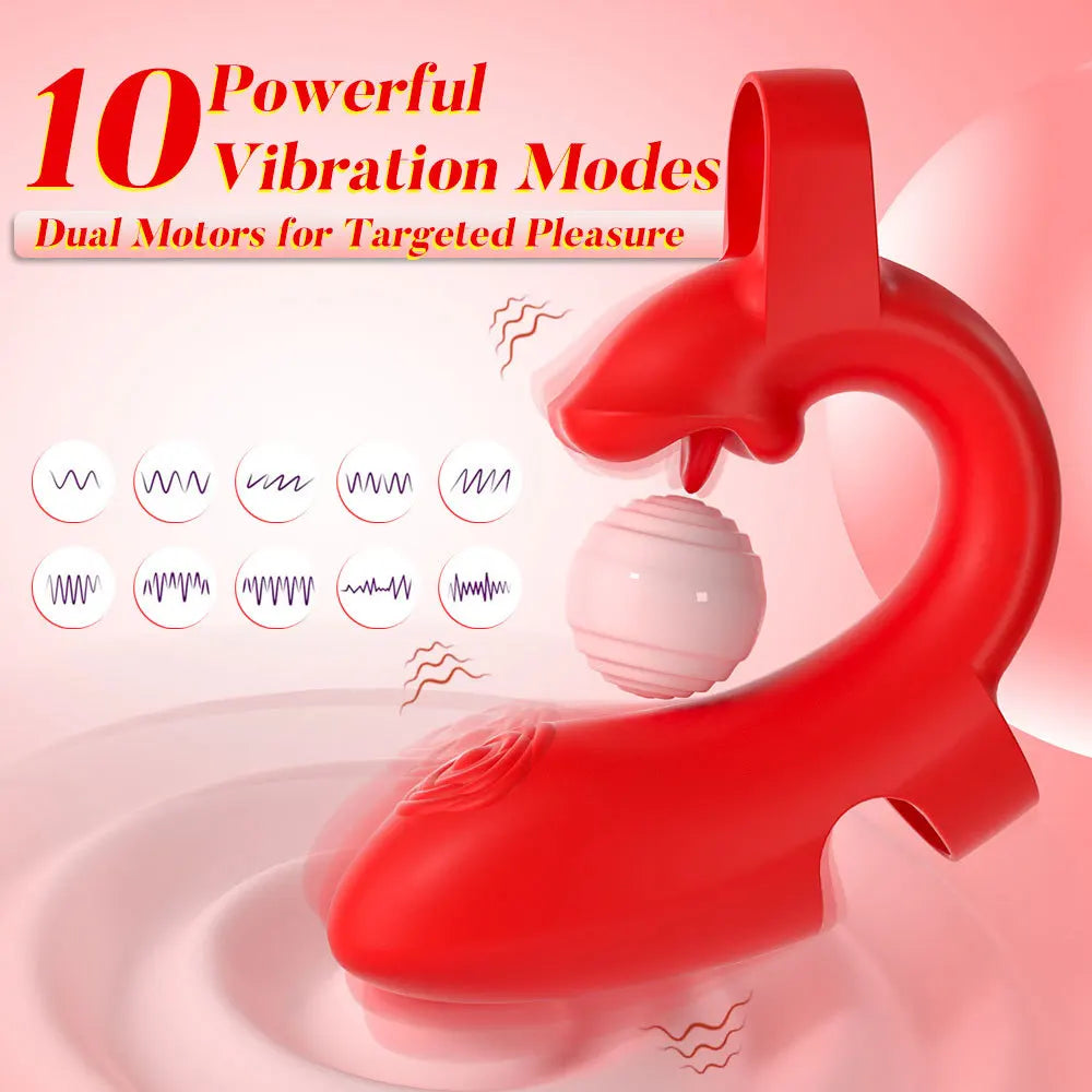 2-in-1 Wearable Finger Vibrator Clitoral G-Spot Trigger Stimulator 10-Speed Vaginal Massager Masturbation Sex Toy for Women Adult 18+