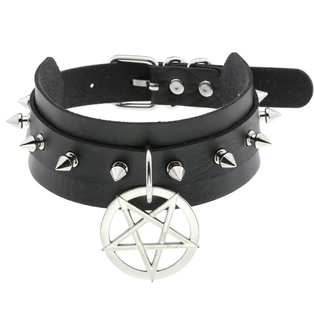 BDSM Different Styles Fashion Punk Men's Torques Necklace Gothic PU Leather Choker Collar Necklace Women's Body Chain