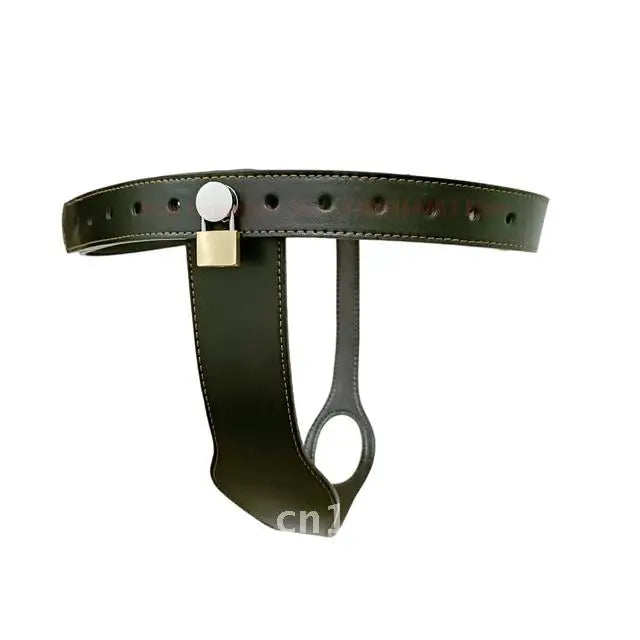 Leather T-Shaped Female Lock Belt Masturbator Strap On Pants Underwear Fetish Chastity Sex Chastity Device Bdsm Toys