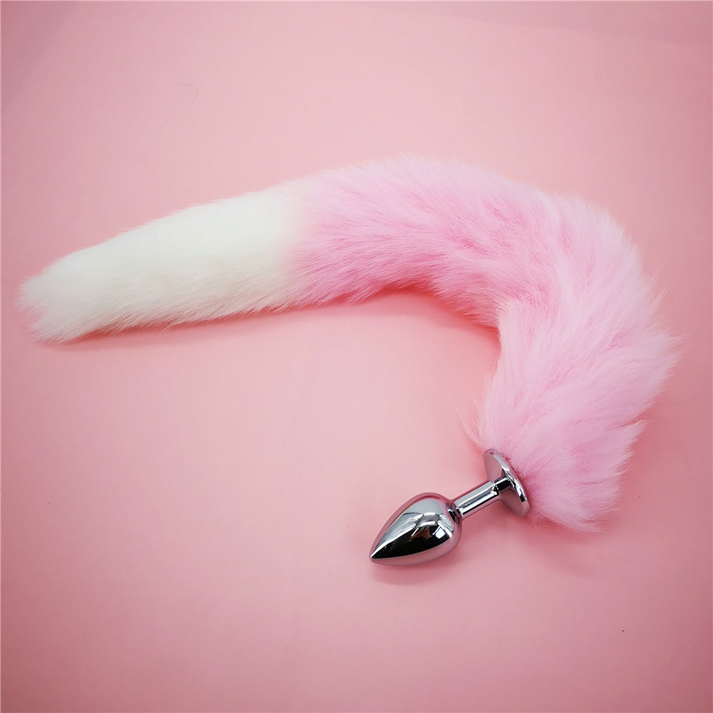 Soft Anal Plug Faux Fox Tail Cosplay Butt Plug Anal Sex Tail Stainless Smooth Steel Butt Plug Anal Sex Toys for Women Couples