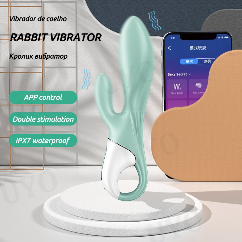 Satisfyer Air Pulsator Rabbit 5 App Remote Control Interactive Vibrator for Couples G-Spot Clitoris Sex Toy for Women