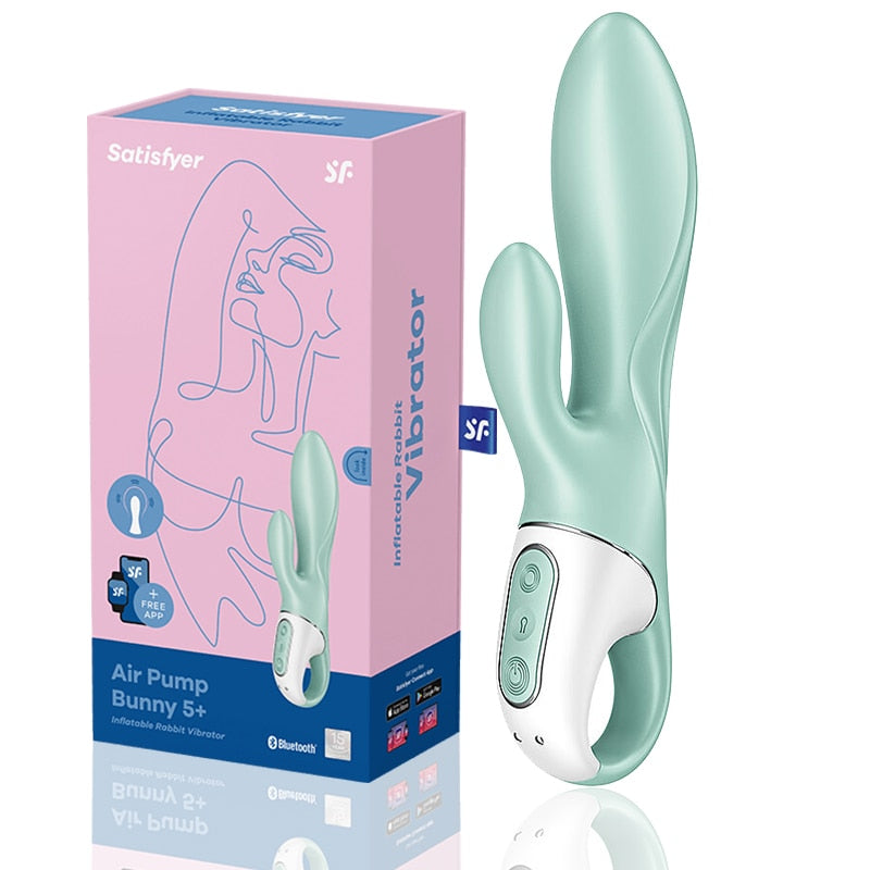 Satisfyer Air Pulsator Rabbit 5 App Remote Control Interactive Vibrator for Couples G-Spot Clitoris Sex Toy for Women