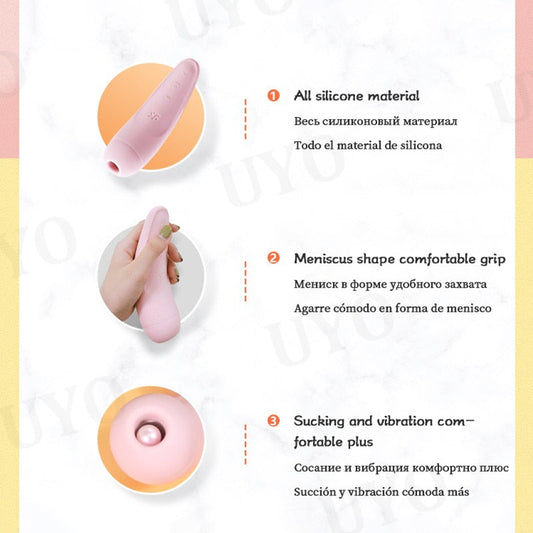 Satisfyer CURVY 2 + Vibrador App รีโมทคอนโทรล Vibrator Clit Sucker Vibrators สำหรับผู้หญิง Clitoris Nipple Sex ของเล่น UYO