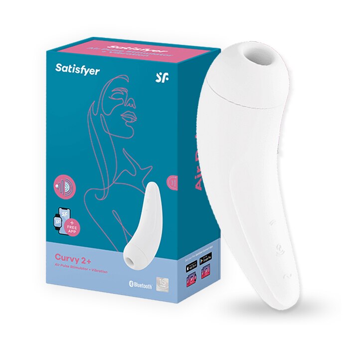 Satisfyer CURVY 2 + Vibrador App รีโมทคอนโทรล Vibrator Clit Sucker Vibrators สำหรับผู้หญิง Clitoris Nipple Sex ของเล่น UYO