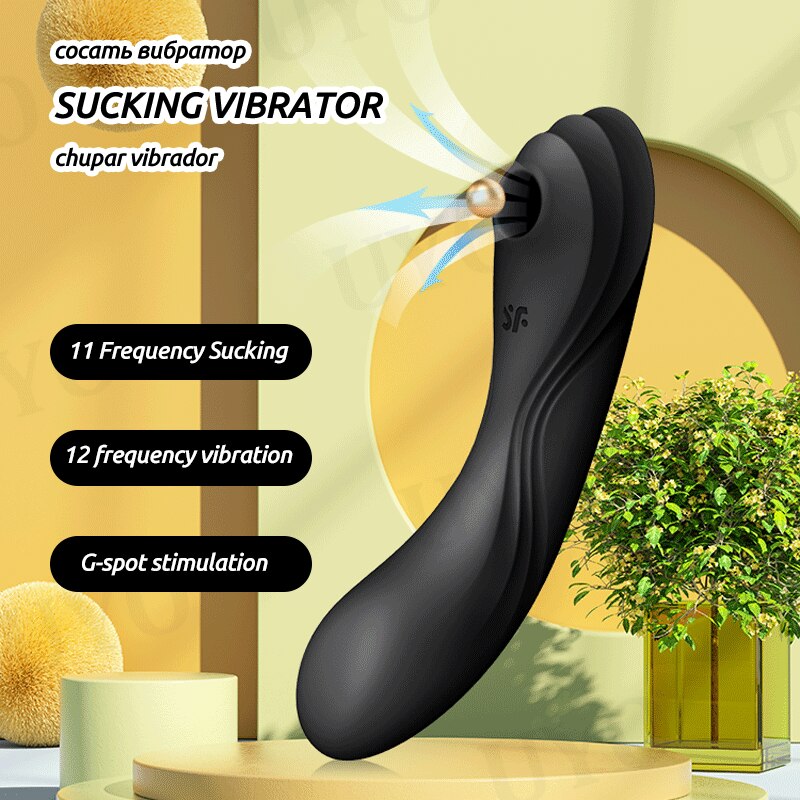 Satisfyer Curvy Trinity 4 Toys for Women 18+ G-Spot Vibrator 3in1 Clit Suction Stimulator Waterproof Silicone Black Toys