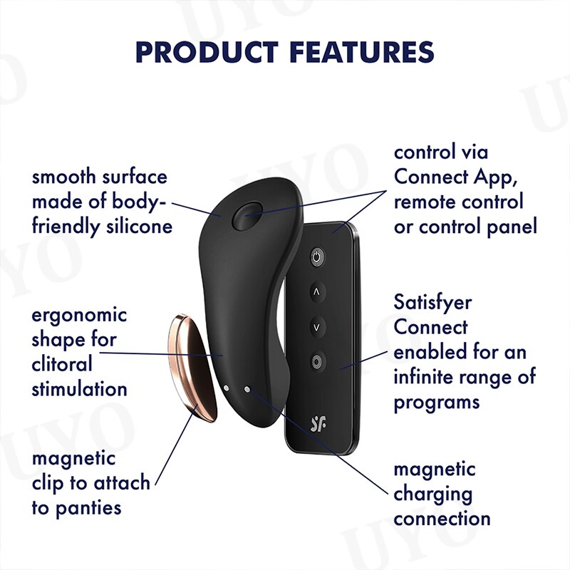 Satisfyer Little Secret App-Controlled Wearable Magnetic Vibrator Remote Control Clitoral Stimulator Couple Vibrators for Women UYO