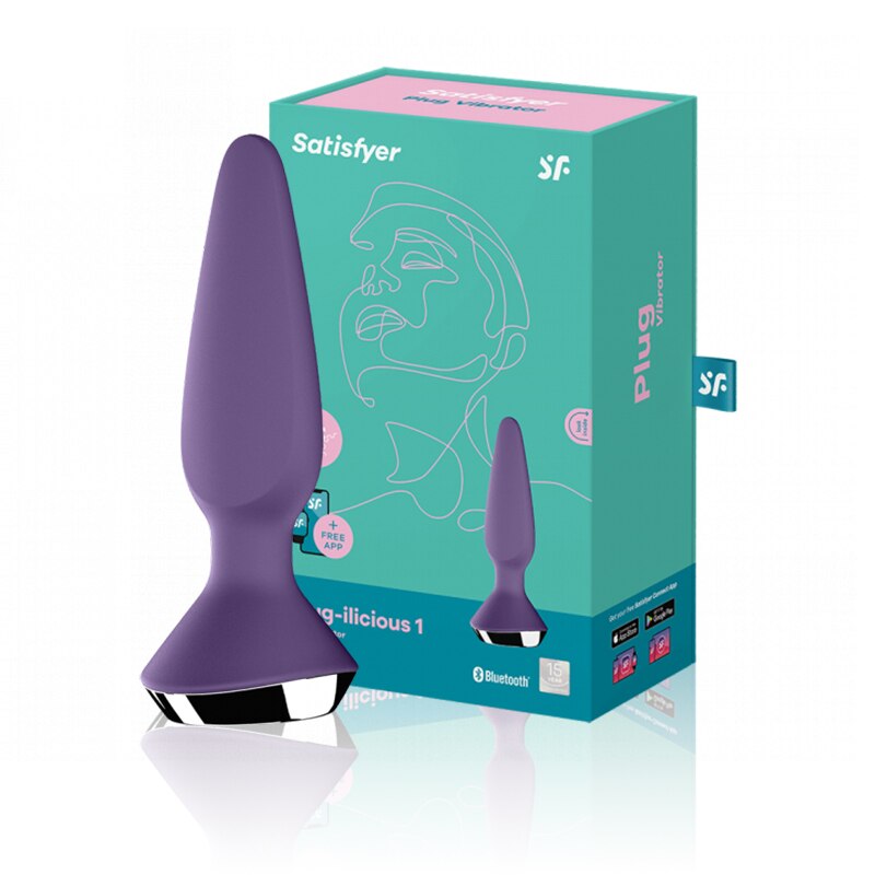 Satisfyer Plug-Ilicious 1app รีโมทคอนโทรล Anal Plug ของเล่นสำหรับชาย Vibrator ซิลิโคนวัสดุต่อมลูกหมาก Massager หญิง Anal Plug