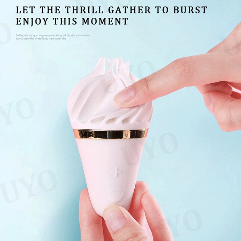 เยอรมนี Satisfyer Sweet Treat Ice Cream Cone Vibrator เพศของเล่นสำหรับหญิงนุ่มซิลิกาเจล Clitoris Stimulator UYO Mini ผู้ใหญ่ของเล่น