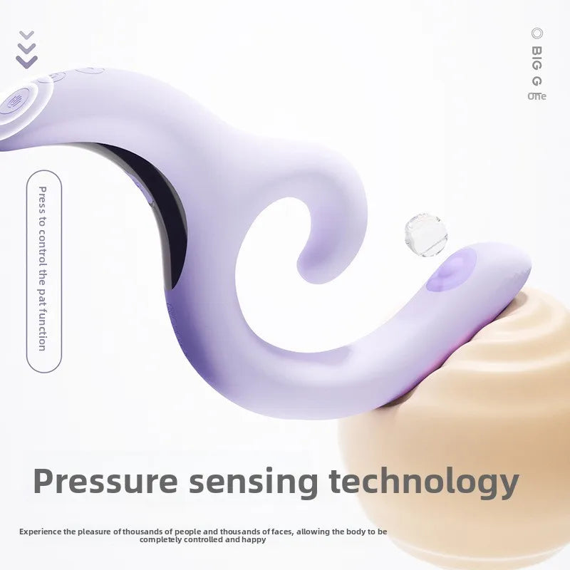 KISSTOY G-type vibrator Female double-head massage masturbator adult sex toys. dual-point stimulation. pressure-sensing button