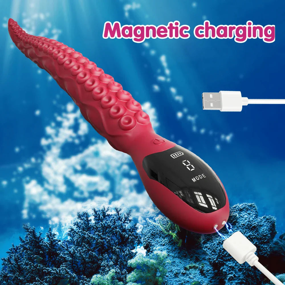 New Style Octopus Dildo Vibrator Nipple Clitoris Stimulator Unique Dildo Vagina Vibrator Female Masturbation Sexy Adult Female