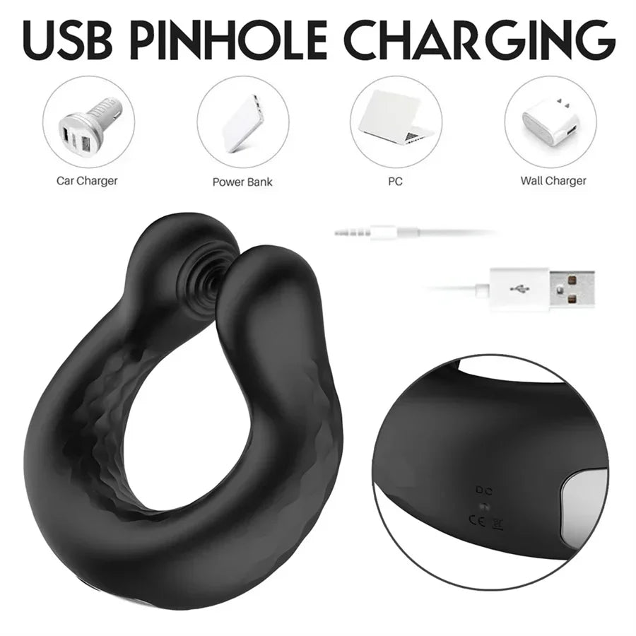 Wireless Remote Vibrating Penis Ring, Cock Ring Vibrator, Delay Ejaculation Cockring, Male Masturbator, Sex Toys For Men Gay 18+