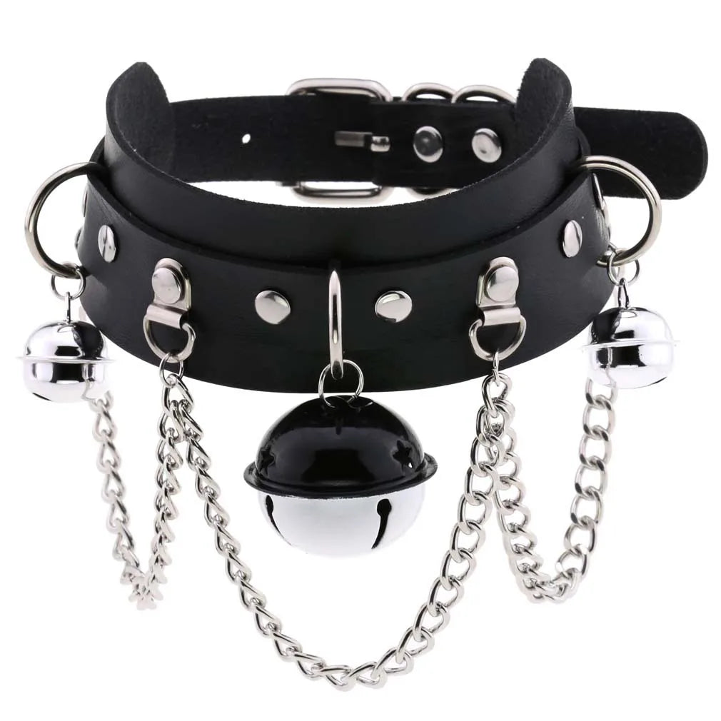 BDSM Different Styles Fashion Punk Men's Torques Necklace Gothic PU Leather Choker Collar Necklace Women's Body Chain