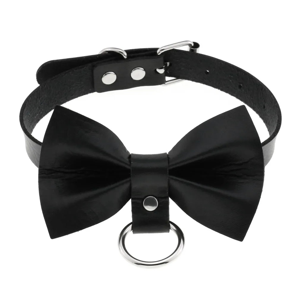 BDSM Different Styles Fashion Punk Men's Torques Necklace Gothic PU Leather Choker Collar Necklace Women's Body Chain