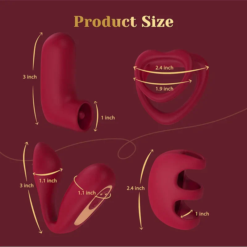 Tracy's Dog Love Vibrator Kit: Removable Vibrating Bullet with 4 Silicone Attachments, Remote Adult Sex Toys for Women & Partners
