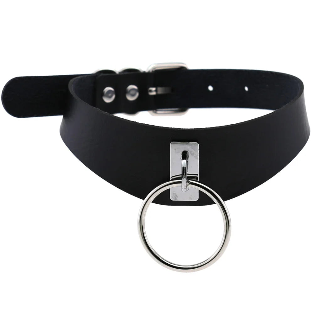 BDSM Different Styles Fashion Punk Men's Torques Necklace Gothic PU Leather Choker Collar Necklace Women's Body Chain