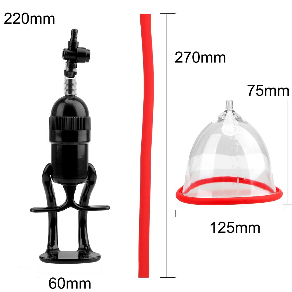 Sex Pumps Breast Enlarged Vacuum Sucker Vagina Sucking Cup Enhance Pump Couple Flirting Climax Bondage Toys Adult Products