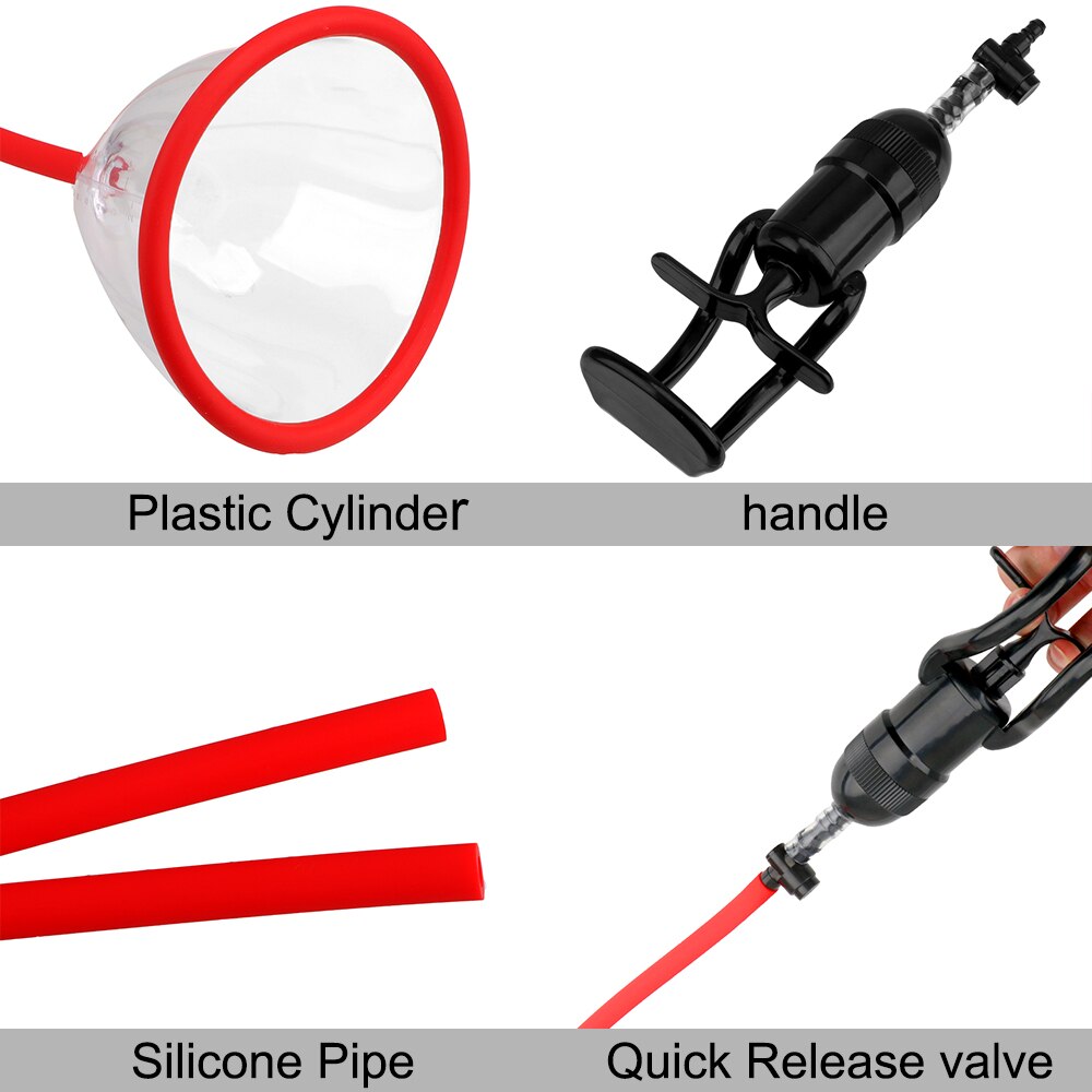 Sex Pumps Breast Enlarged Vacuum Sucker Vagina Sucking Cup Enhance Pump Couple Flirting Climax Bondage Toys Adult Products