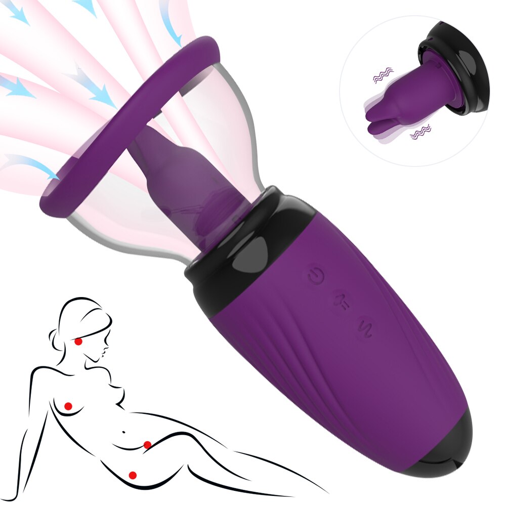 Nipple Sucker Vibrating Lick Sex Shop Female Masturbator Clitoral Stimulator Pussy Sex Toy for Couples