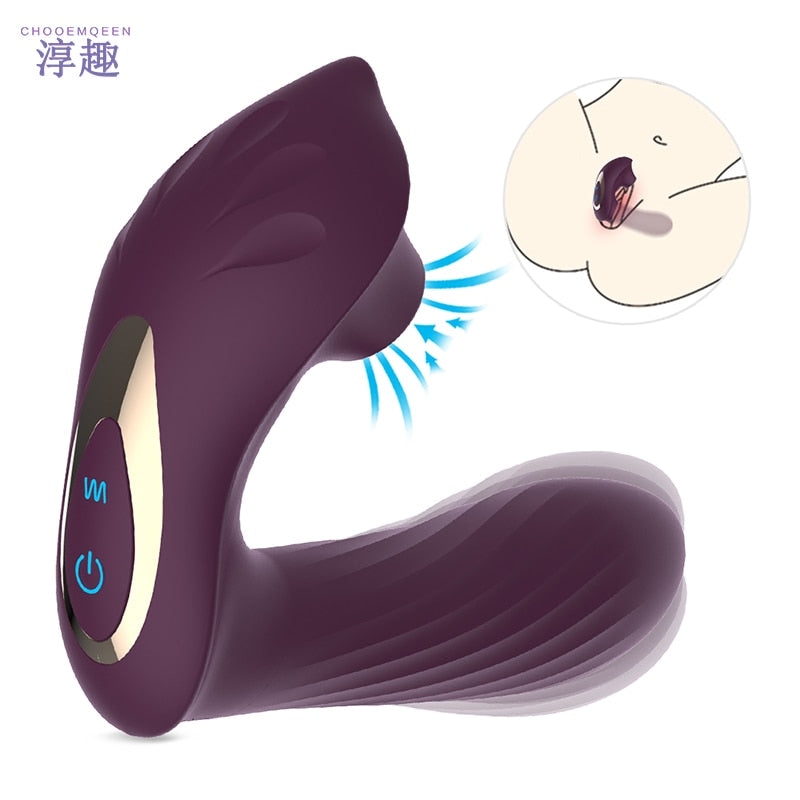 Sex Toys 2-in-1 Sucking Vibrator for Women, 9-Frequency Vibration, Waterproof Masturbator, Clitoris Stimulator, G-Spot Vibrator