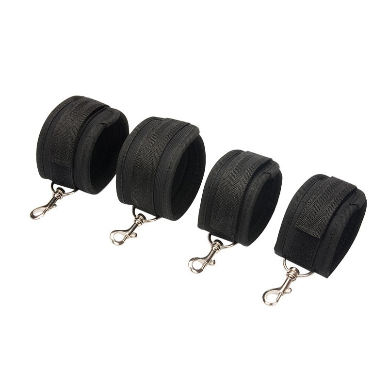 Sex Toys for Women, BDSM Bondage Set, Metal Butt Plug, Nylon Restraint Belt, Steel Pipe Erotic Handcuffs, Adult Flirt Games