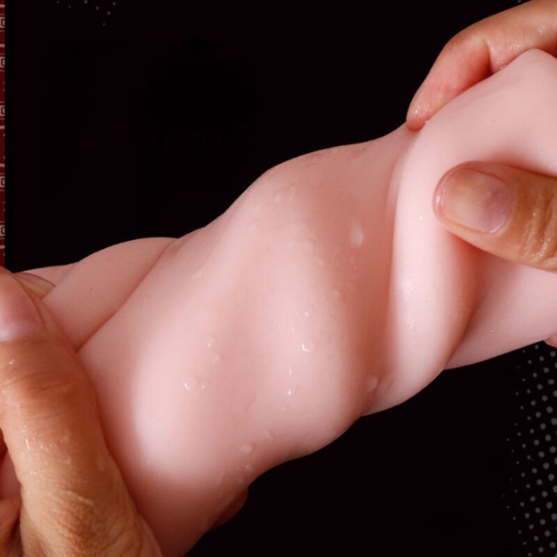 Men's Sex Toys Masturbator Cup Realistic Artificial Silicone Vagina Deep Pocket Pussy Licking Sucking Adult Toy