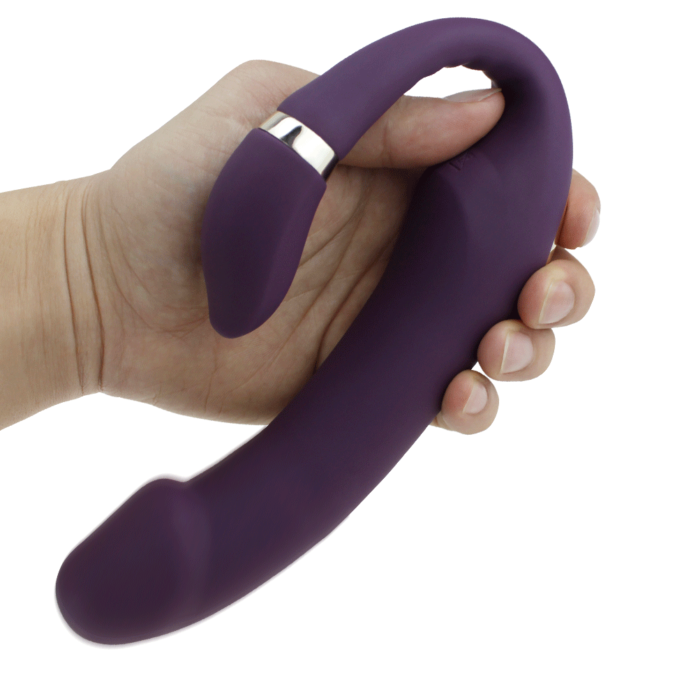 Sex Vibrator G-spot Stimulator Soft Double-head Vibrating Sex Toys for Women Clit Massager Rechargeable C-shape for Couple Fun