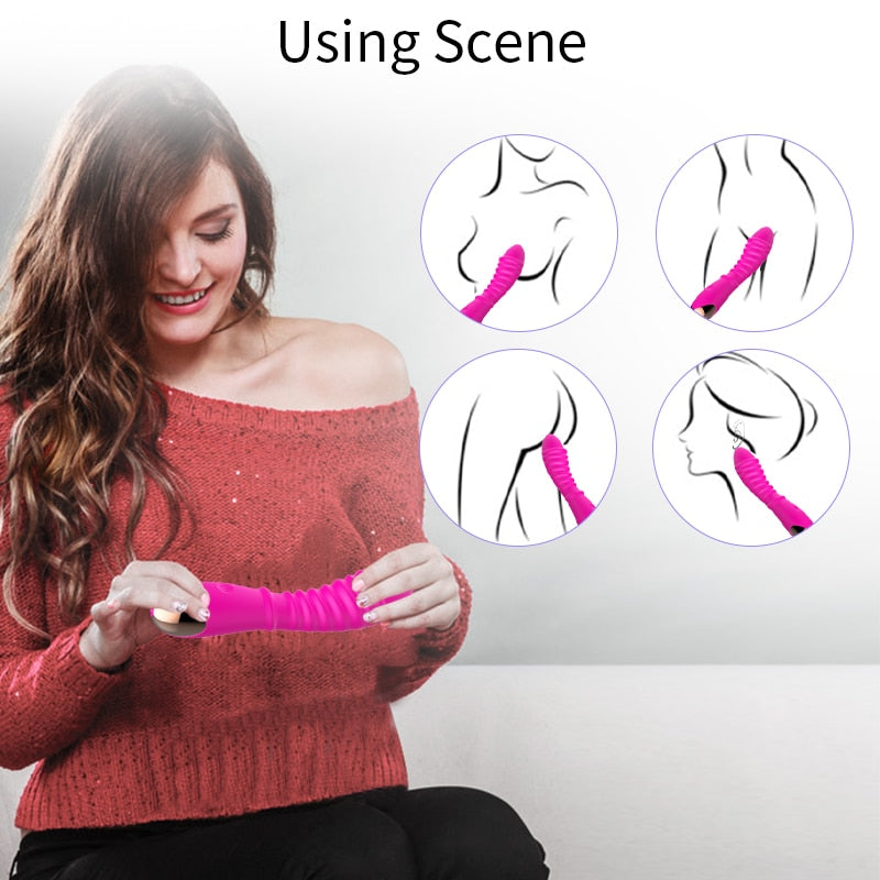 Silicone G-Spot Dildo Vibrator for Women Waterproof 20 Speeds Vibrator Clitoris Massager Female Masturbator Sex Toy for Women
