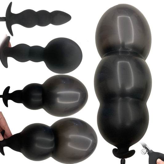 Silicone Inflated Super Big Anal Plug Dildo 13cm Huge Anal Dilator Prostate Massage Anus Extender G Spot Stimulator Sex Toys