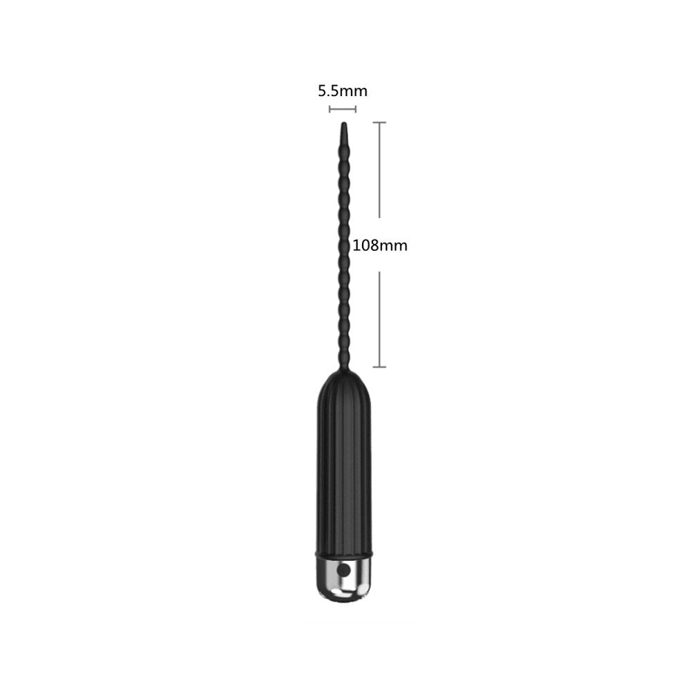 Silicone Urethral Dilators Penis Plug 10 Speed Vibrating Insertion Urethral Plug Catheter Sounds Vibrator Sex Toys for Men Adult