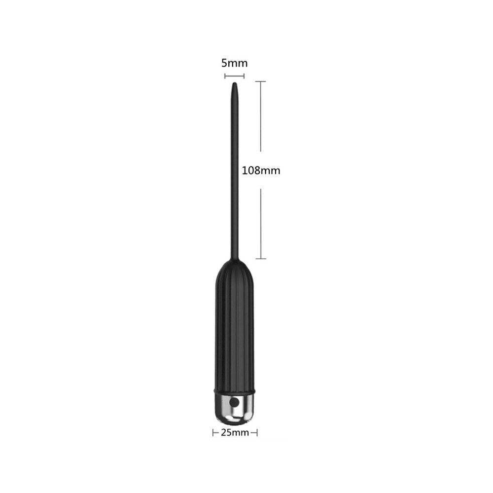 Silicone Urethral Dilators Penis Plug 10-Speed Vibrating Insertion Urethral Plug Catheter Sounds Vibrator Sex Toys for Men Adult