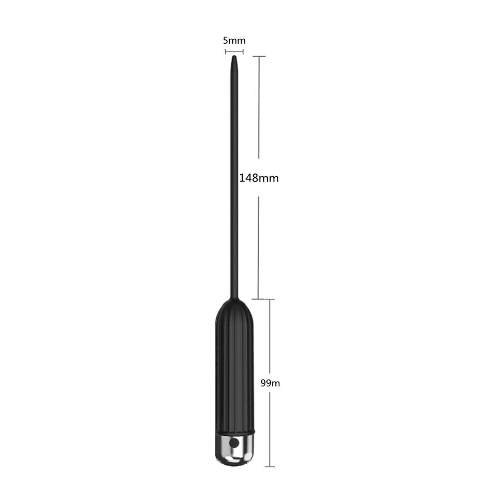 Silicone Urethral Dilators Penis Plug 10-Speed Vibrating Insertion Urethral Plug Catheter Sounds Vibrator Sex Toys for Men Adult