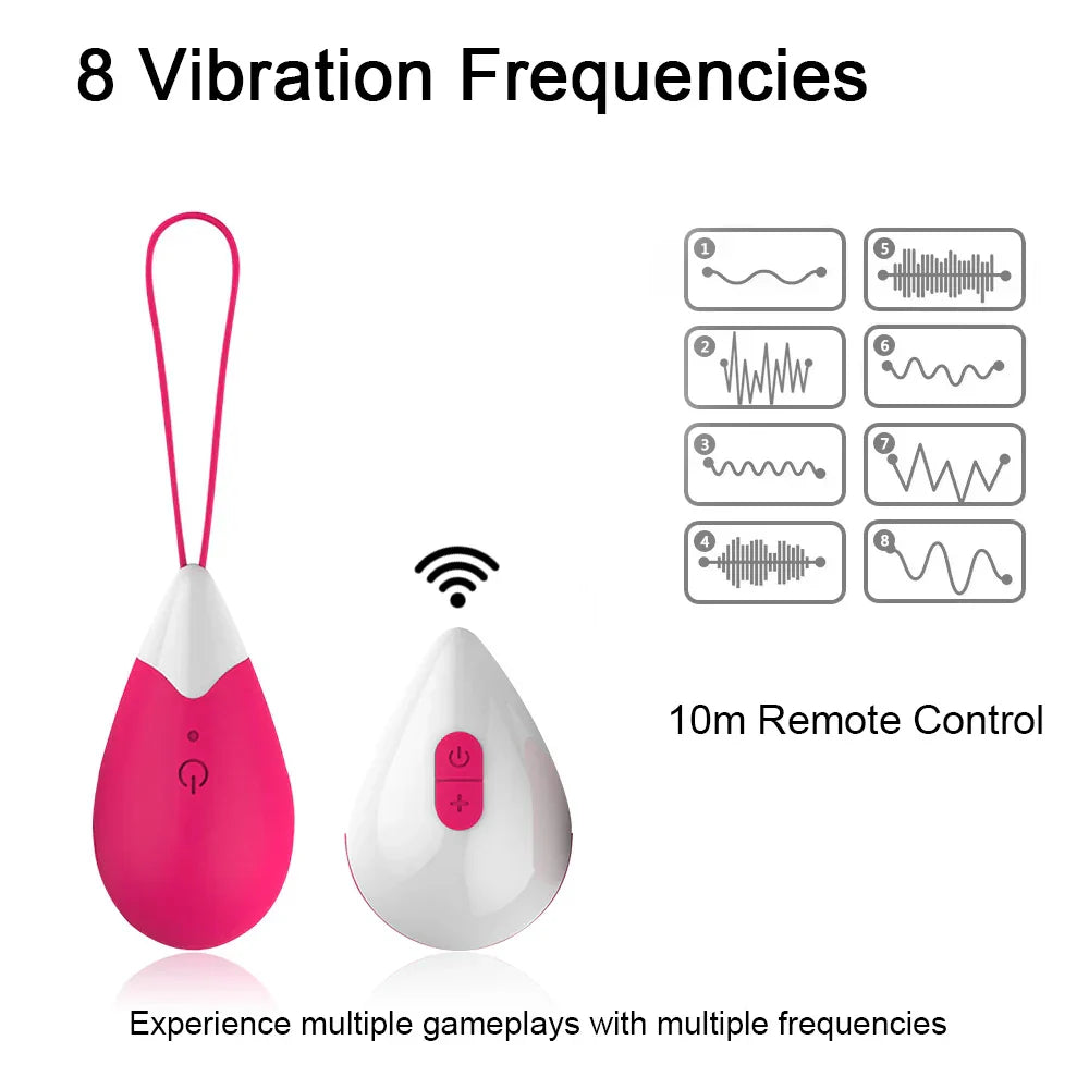 Silicone Vibrating Eggs Wireless Vaginal Ball Vibrating Exercises Smart Love Ball Remote Jump Eggs Vibrator Sex Toys for Women