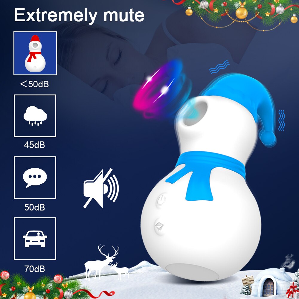 Snowman Clit Sucker Vibrator Sex Toy for Women Adults 18 Christmas Nipple Female Clitoris Vacuum Stimulator Cocksucker Oral