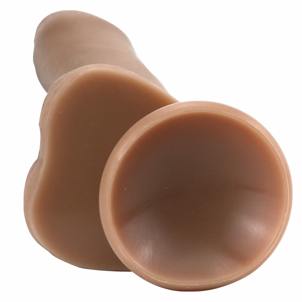 Strong Man Slide Foreskin Big Dildo Skin Feel Suction Cup Thick Cock Adult Toy for Men Women Gay Couple Silicone Penis