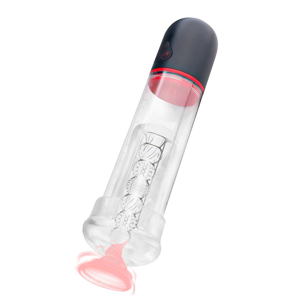 Sucking Penis Pump Vibrator Enlargement Vacuum Pump Automatic Erection Trainer Penis Enlargement Cock Extender for Men Sex Toys