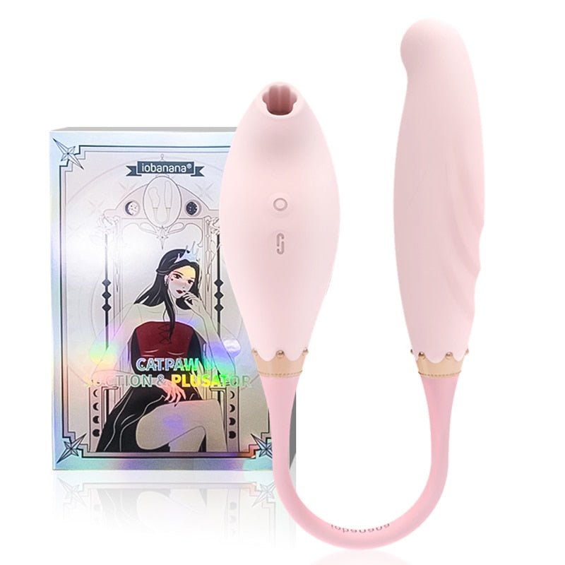 Sucking Vibrator Bendable Female 7-Frequency Pulse Soft Silicone G-Spot Clitoris Stimulator Sex Toy for Women Nipple Sucker