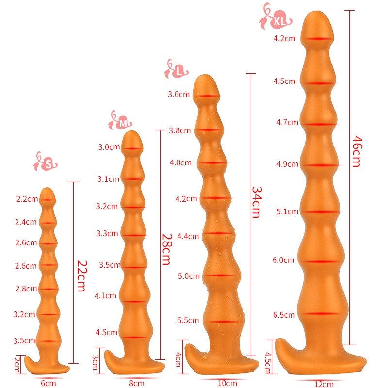 Super Long Anal Plug Penis Prostate Massage Anus Dilator Vagina Masturbation Adult for Women and Men Anal Beads Fisting Sex Toys
