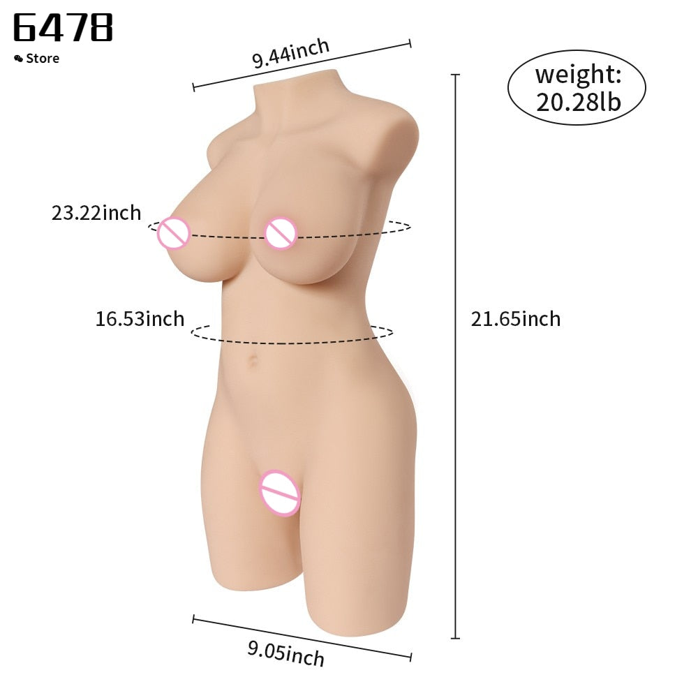 Realistic Masturbation Doll Sexy Woman Chest TPE Rubber Doll Chest and Legs Sex Toy Big Chest Butt Sex Toy Anal 18+ Adult Sex Toy sxxx